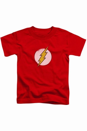 DC Comics Flash Rough Flash Logo Short Sleeve Juvenile Tee / T-Shirt graphic tees for boys, polo shirts boys