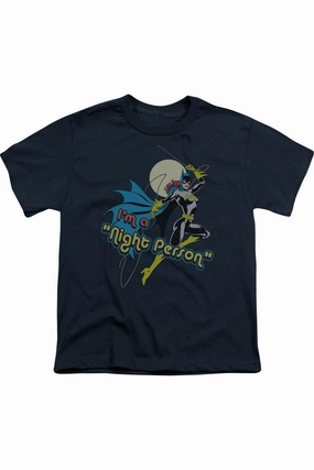 DC Comics Night Person Short Sleeve Youth Tee / T-Shirt graphic tees for boys, polo shirts boys