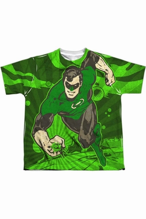 DC Comics Radiant Power Short Sleeve Youth Poly Crew Tee / T-Shirt graphic tees for boys, polo shirts boys