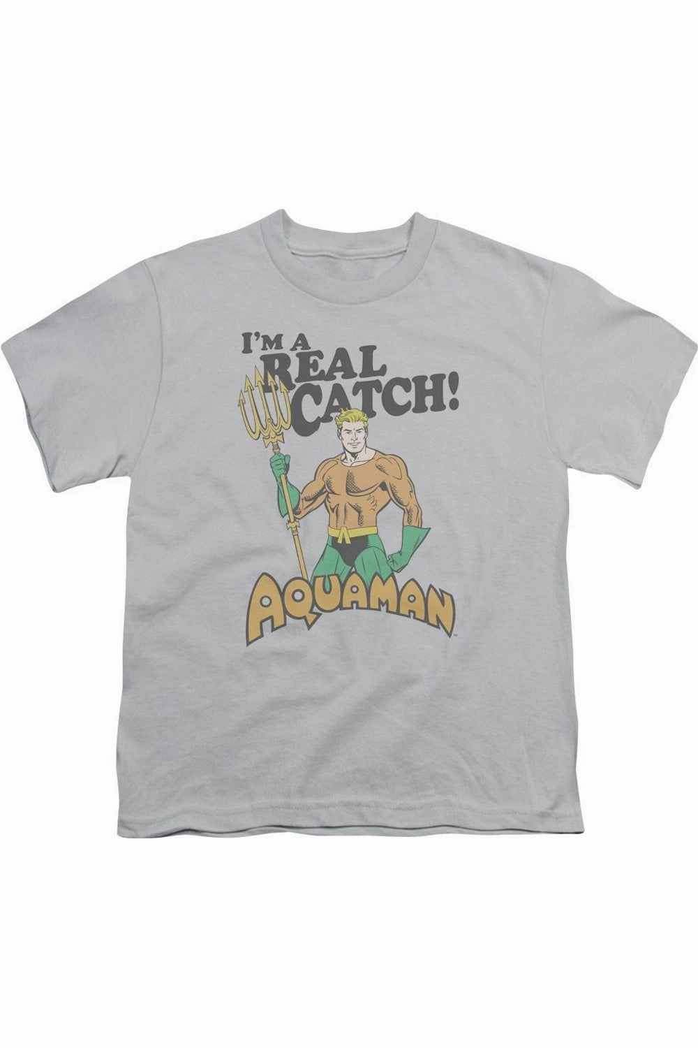 DC Comics Real Catch Short Sleeve Youth Tee / T-Shirt graphic tees for boys, polo shirts boys