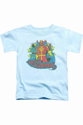 DC Comics Red Tornado Stars Short Sleeve Juvenile Tee / T-Shirt graphic tees for boys, polo shirts boys