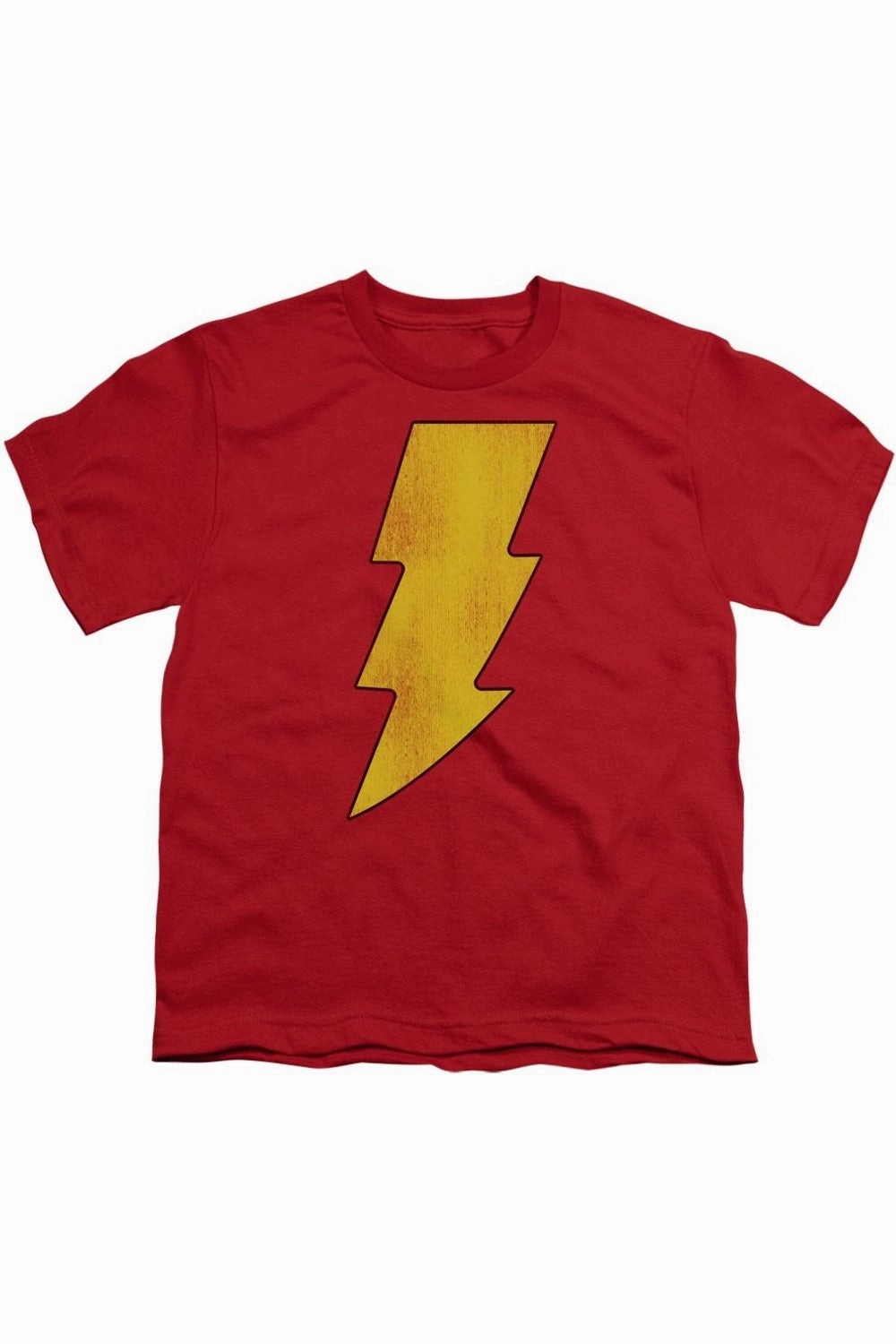 DC Comics Shazam Logo Distressed Short Sleeve Youth Tee / T-Shirt graphic tees for boys, polo shirts boys