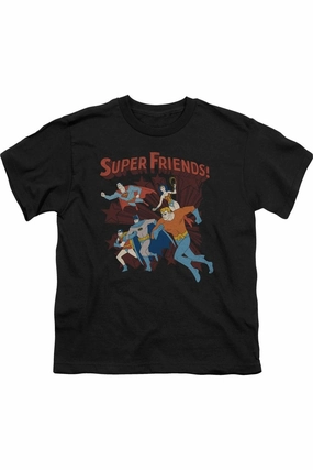 DC Comics Super Running Short Sleeve Juvenile Tee / T-Shirt graphic tees for boys, polo shirts boys