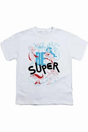 DC Comics Superhero Girls Be Super Short Sleeve Juvenile Tee / T-Shirt graphic tees for boys, polo shirts boys