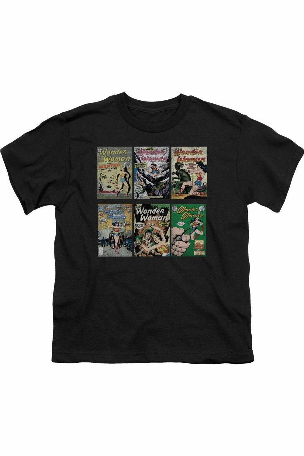 DC Comics Wonder Woman Covers Short Sleeve Youth Tee / T-Shirt graphic tees for boys, polo shirts boys