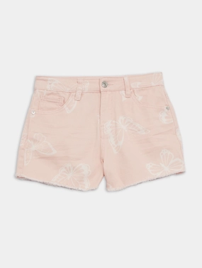 Denim Butterfly Shorts (7-14) girls bermuda shorts, bike shorts girls