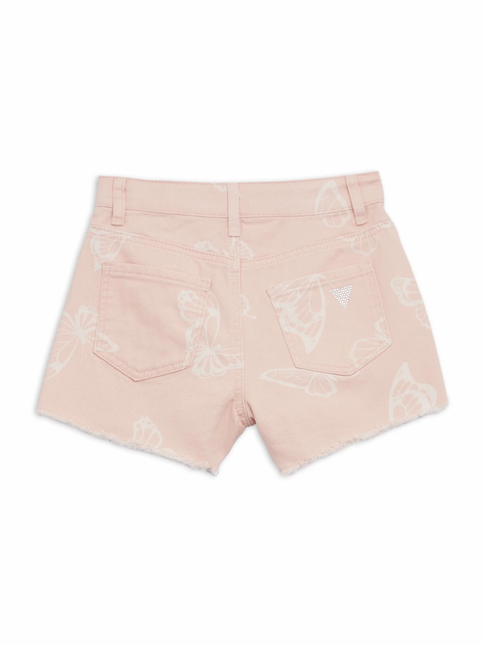 Denim Butterfly Shorts (7-14) Girls Scallop Hem Shorts