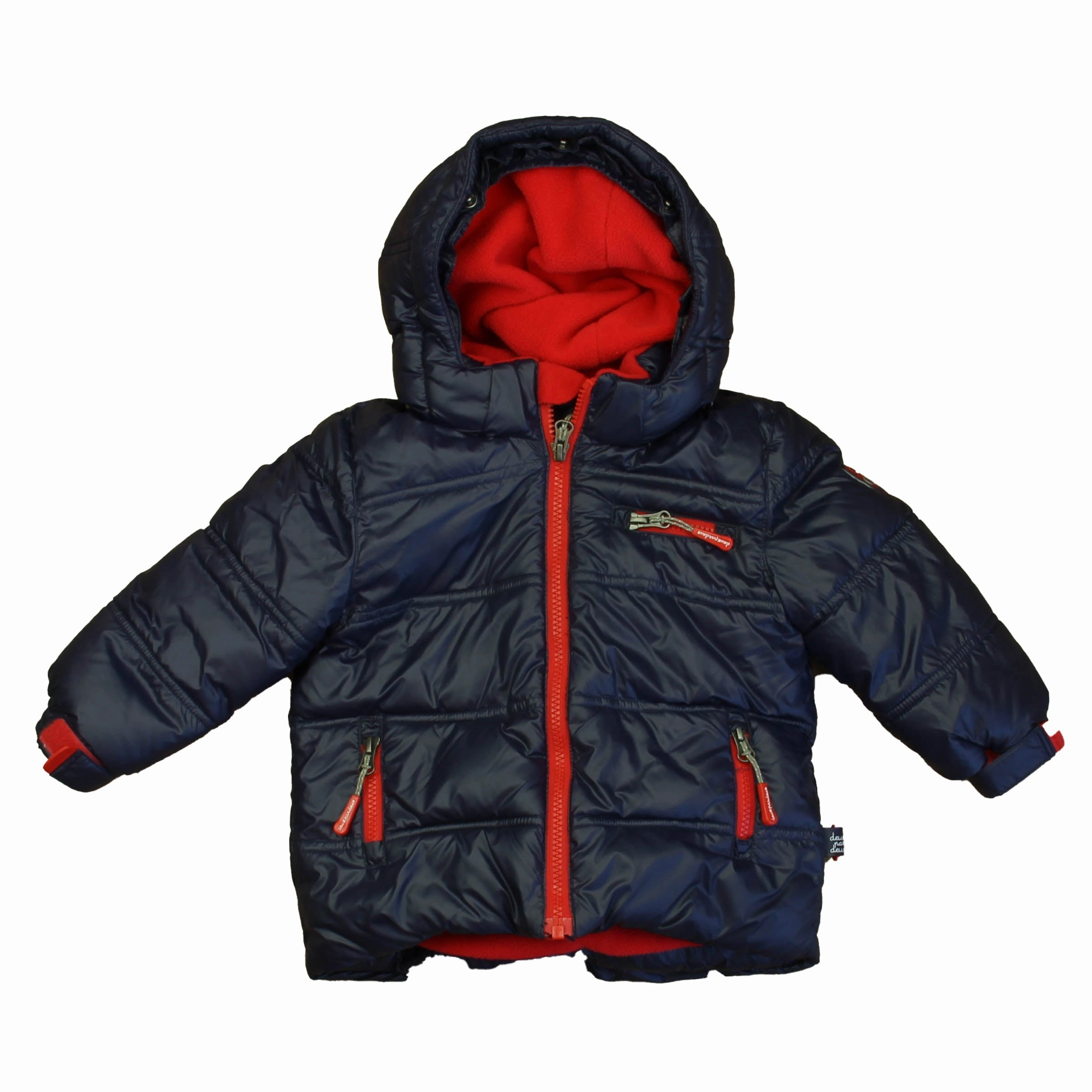 Deux par deux Boys Blue | Red Winter Coat winter jackets for boys, lightweight puffer boys