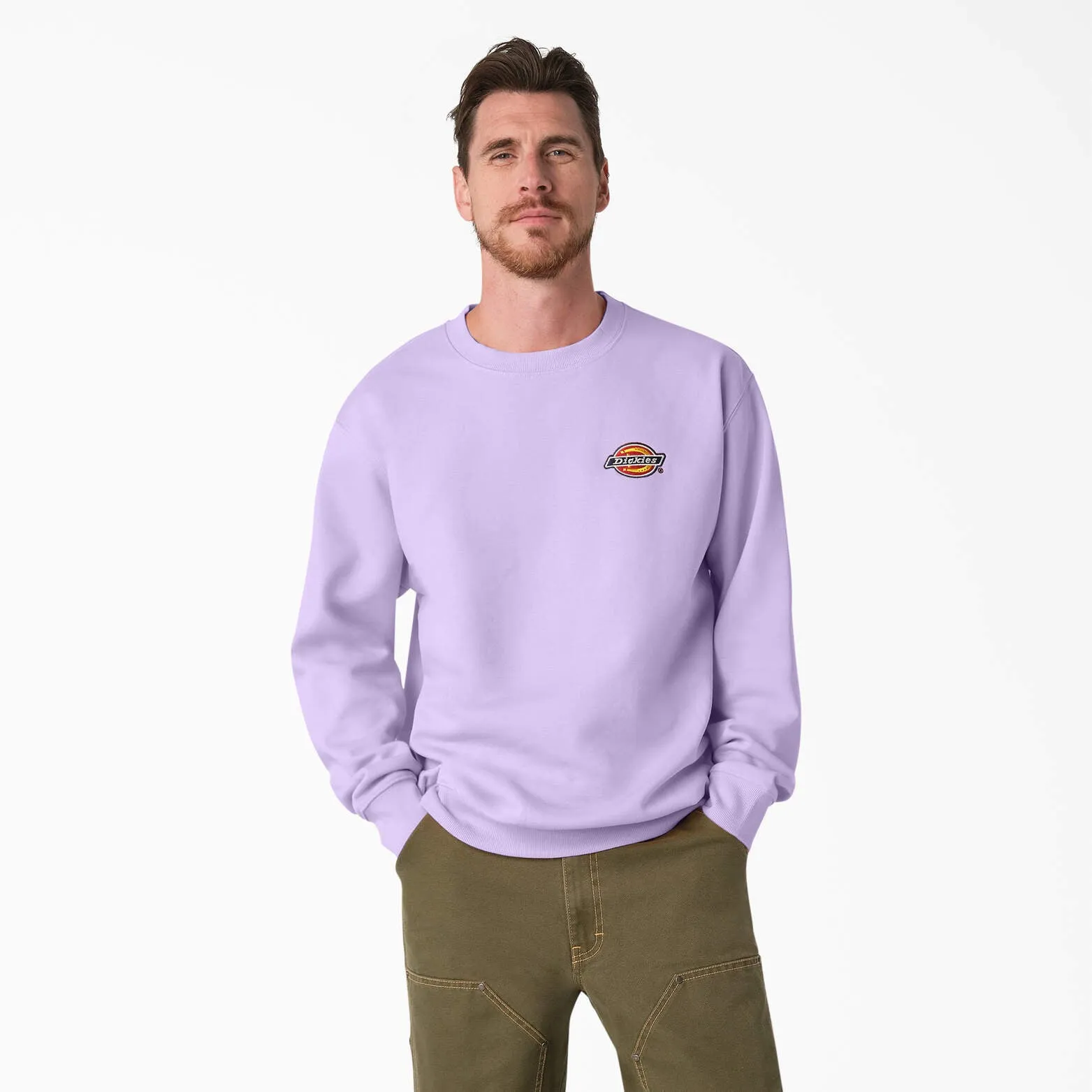 Dickies Fleece Embroidered Chest Logo Sweatshirt Dickies Clothing