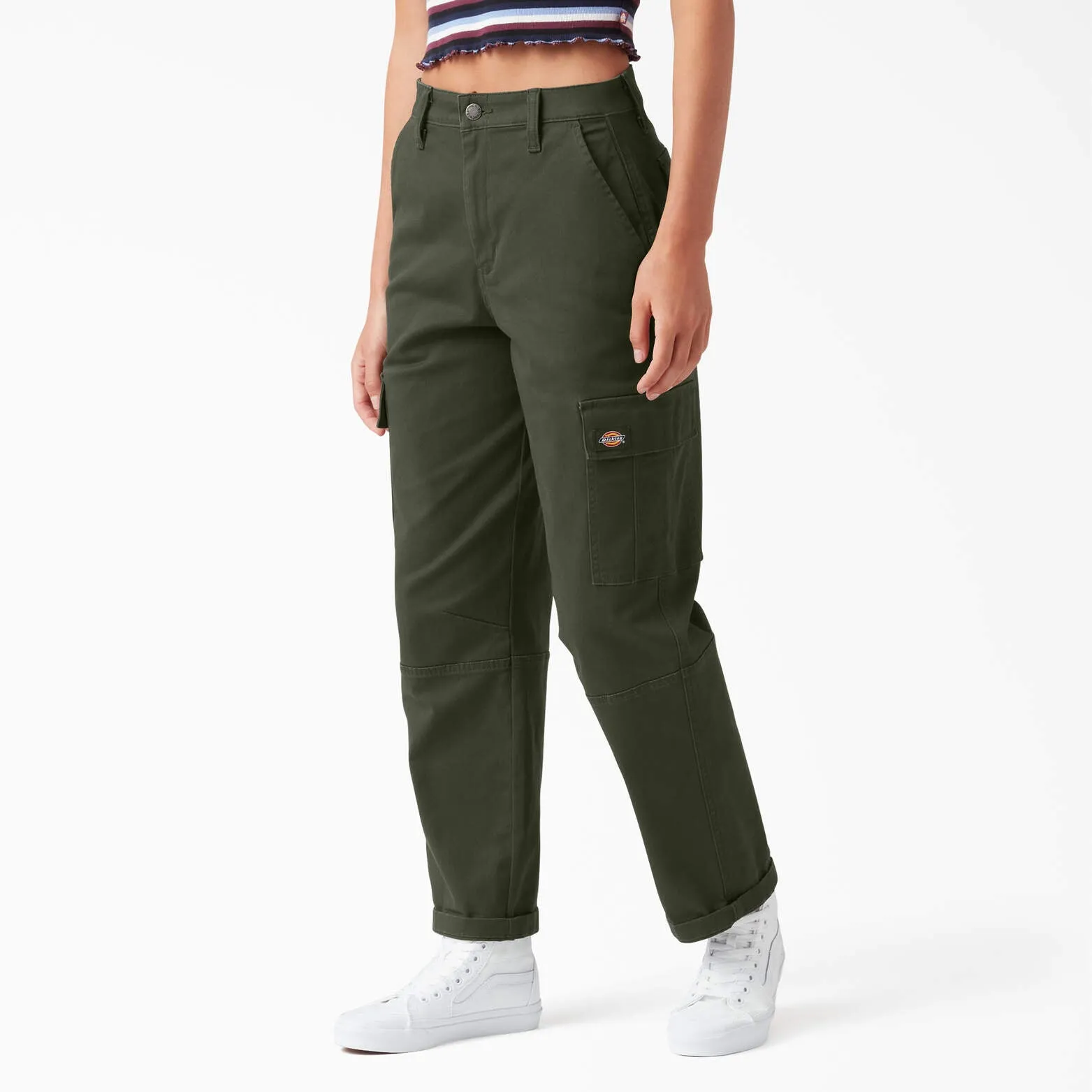 Dickies Women's Relaxed Fit Cropped Cargo Pants Dickies Clothing