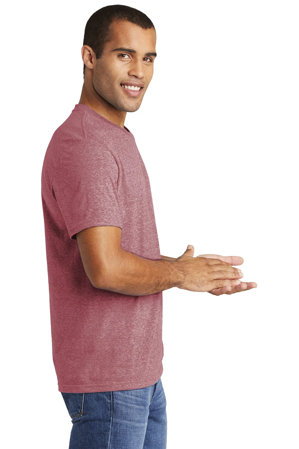District Mens Astro Short Sleeve Crewneck T-Shirt - Maroon - Closeout  Buy new Clothing District