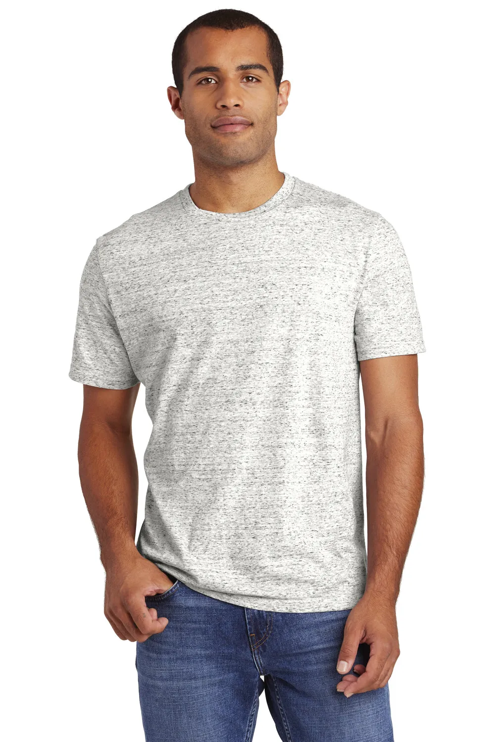 District Mens Cosmic Short Sleeve Crewneck T-Shirt - White/Black - Closeout  Buy new Clothing District