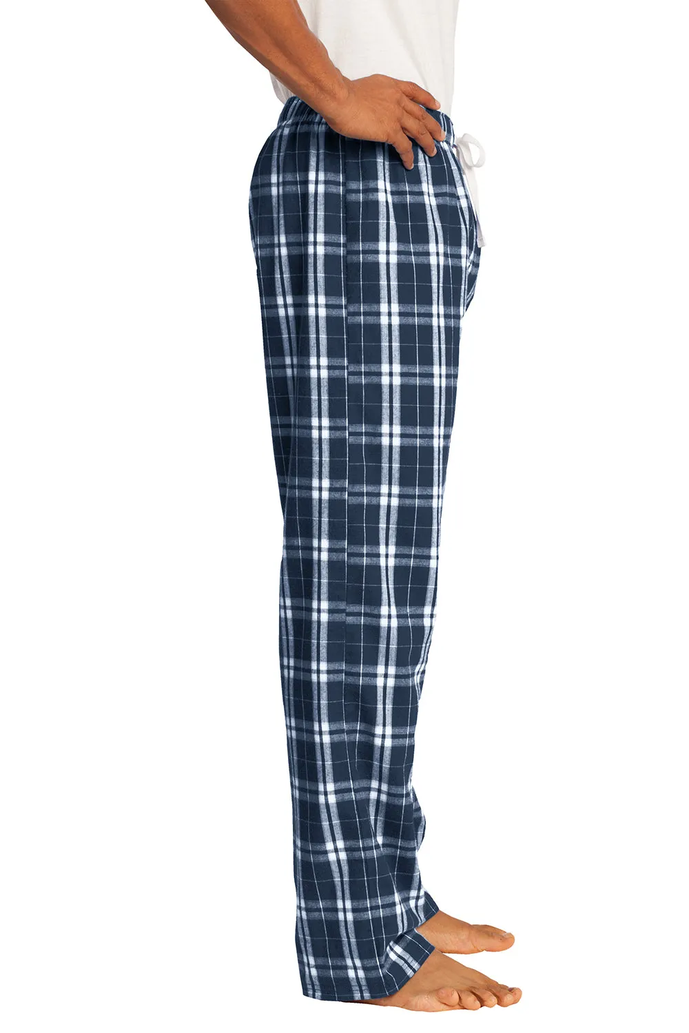 District Mens Flannel Plaid Lounge Pants - True Navy Blue  Buy new Clothing District