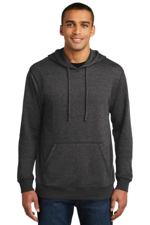 District Mens Fleece Hooded Sweatshirt Hoodie w/ Pouch Pocket - Heather Black  Buy new Clothing District
