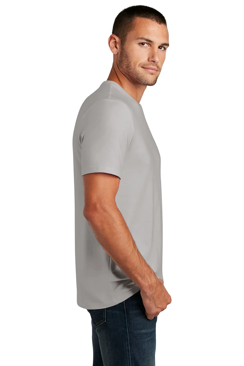 District Mens Flex Short Sleeve Crewneck T-Shirt - Silver Grey Mist - Closeout  Buy new Clothing District