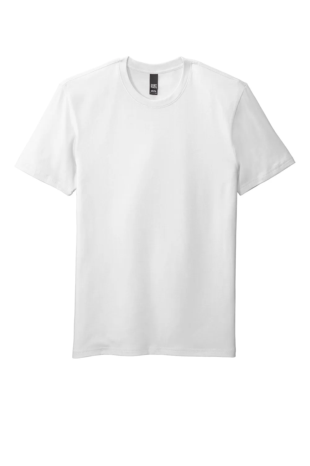 District Mens Flex Short Sleeve Crewneck T-Shirt - White  Buy new Clothing District