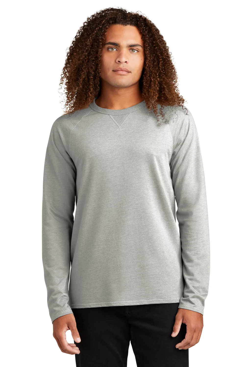 District Mens French Terry Crewneck Sweatshirt - Heather Light Grey  Buy new Clothing District
