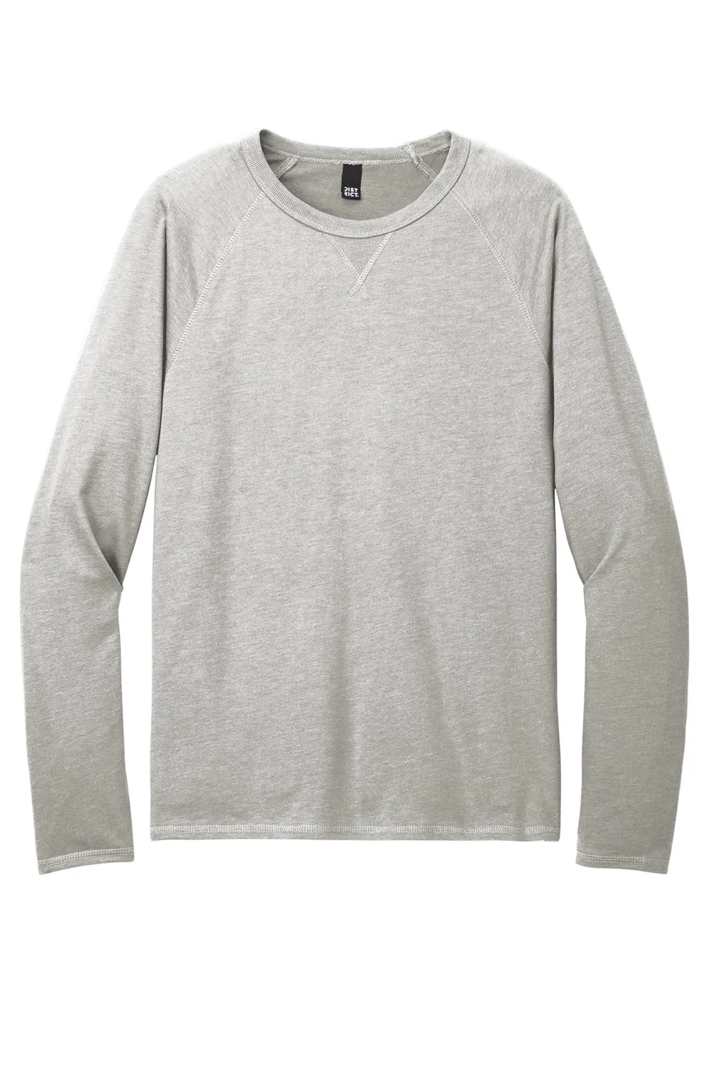 District Mens French Terry Crewneck Sweatshirt - Heather Light Grey  Buy new Clothing District