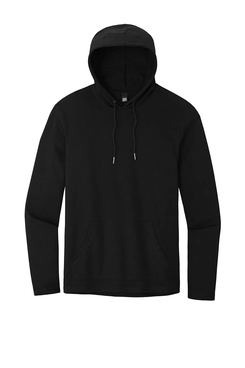 District Mens French Terry Hooded T-Shirt Hoodie - Black  Buy new Clothing District