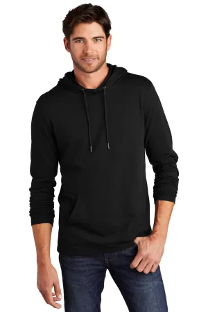 District Mens French Terry Hooded T-Shirt Hoodie - Black  Buy new Clothing District