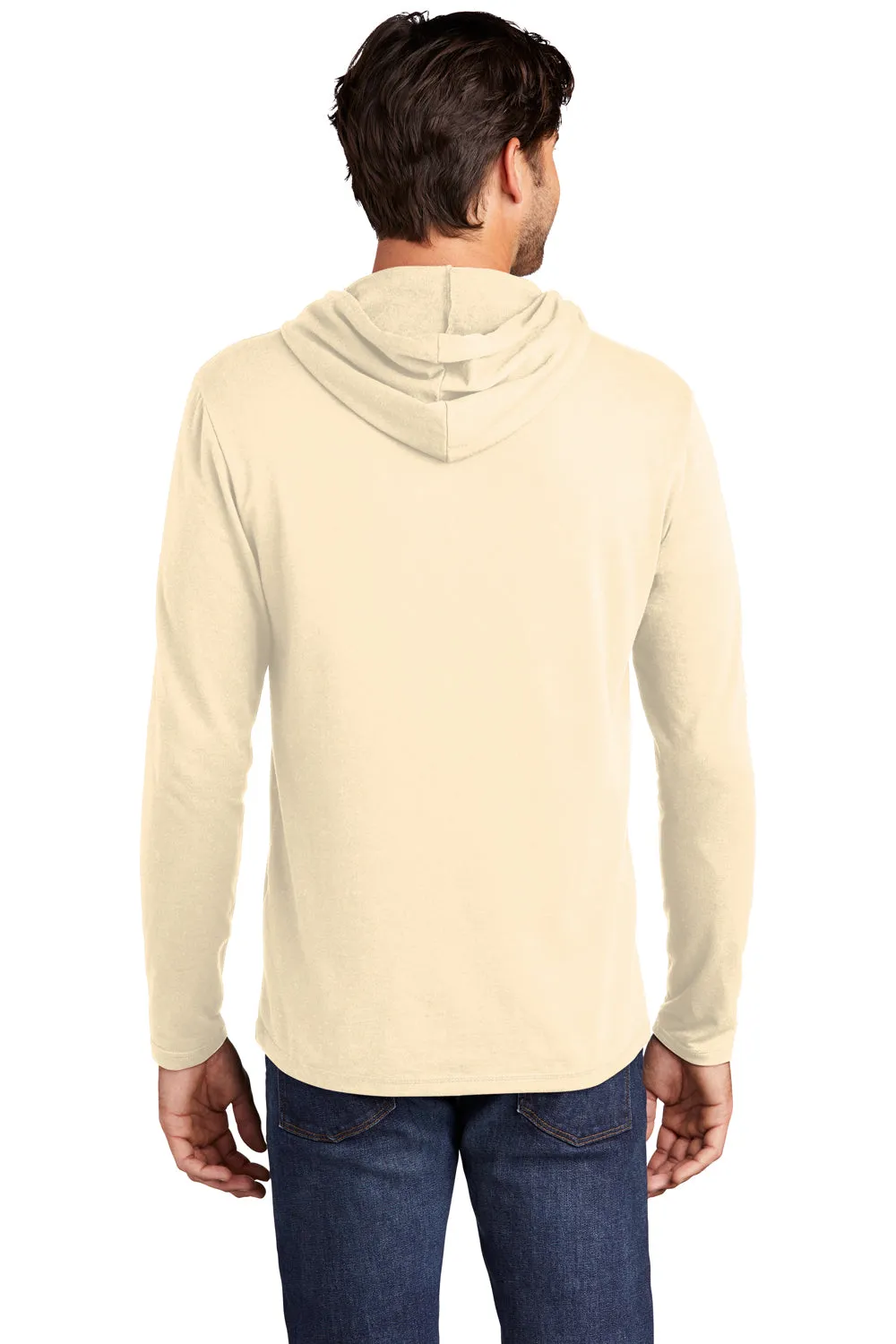 District Mens French Terry Hooded T-Shirt Hoodie - Gardenia  Buy new Clothing District