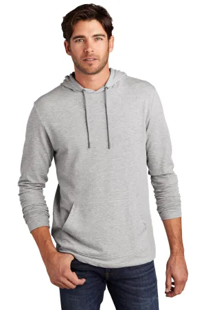 District Mens French Terry Hooded T-Shirt Hoodie - Heather Light Grey  Buy new Clothing District