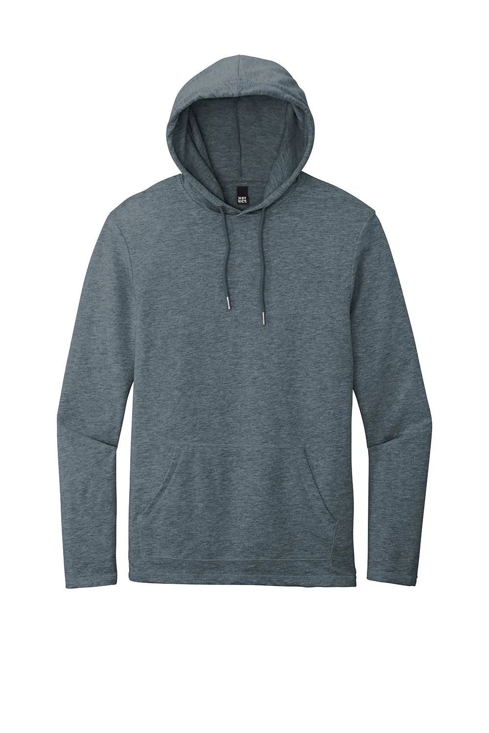 District Mens French Terry Hooded T-Shirt Hoodie - Washed Indigo Blue  Buy new Clothing District