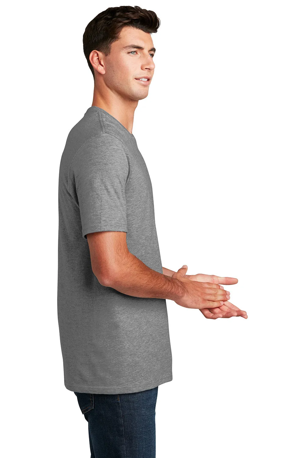 District Mens Perfect Blend Short Sleeve Crewneck T-Shirt - Grey Frost  Buy new Clothing District