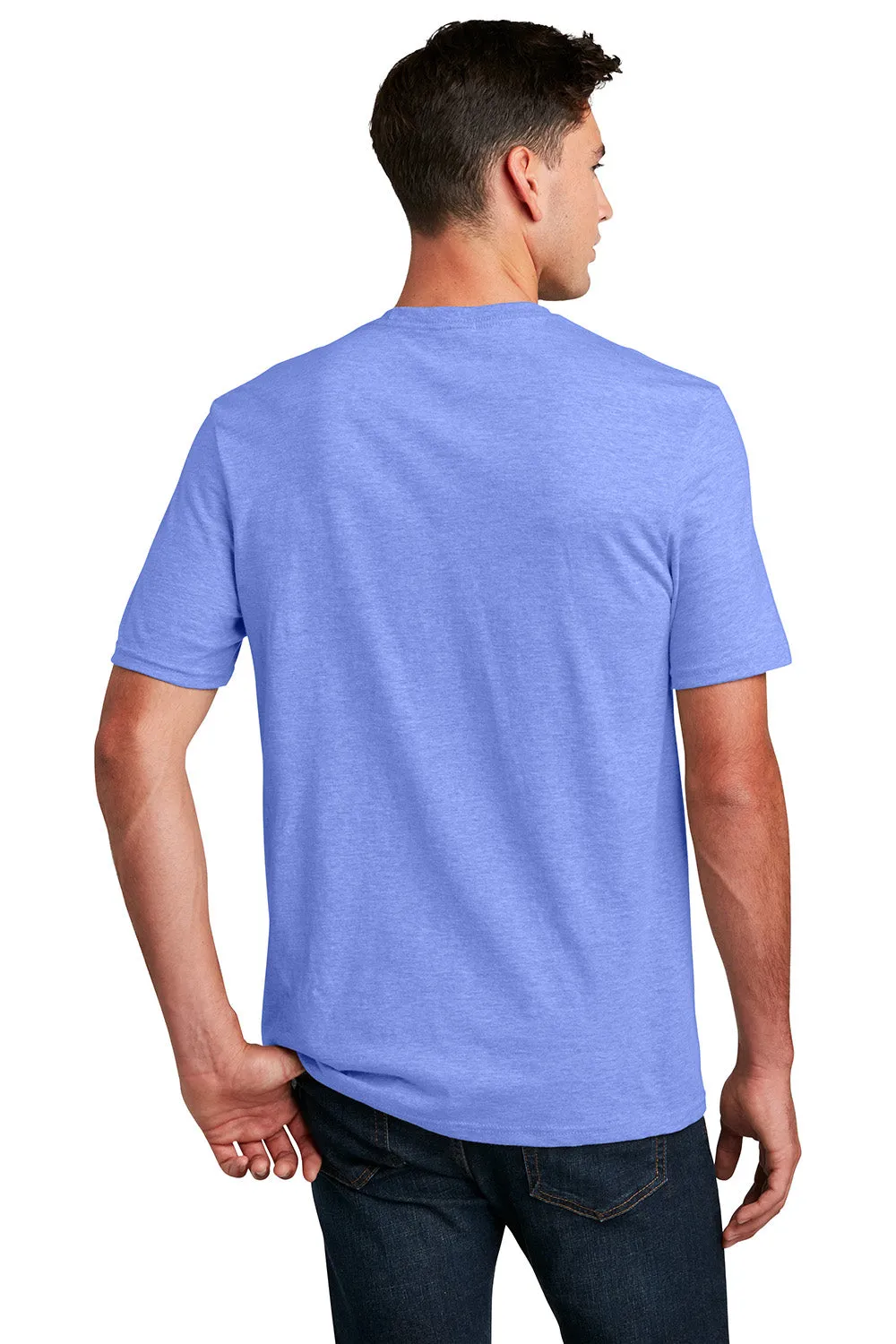District Mens Perfect Blend Short Sleeve Crewneck T-Shirt - Heather Electric Purple  Buy new Clothing District