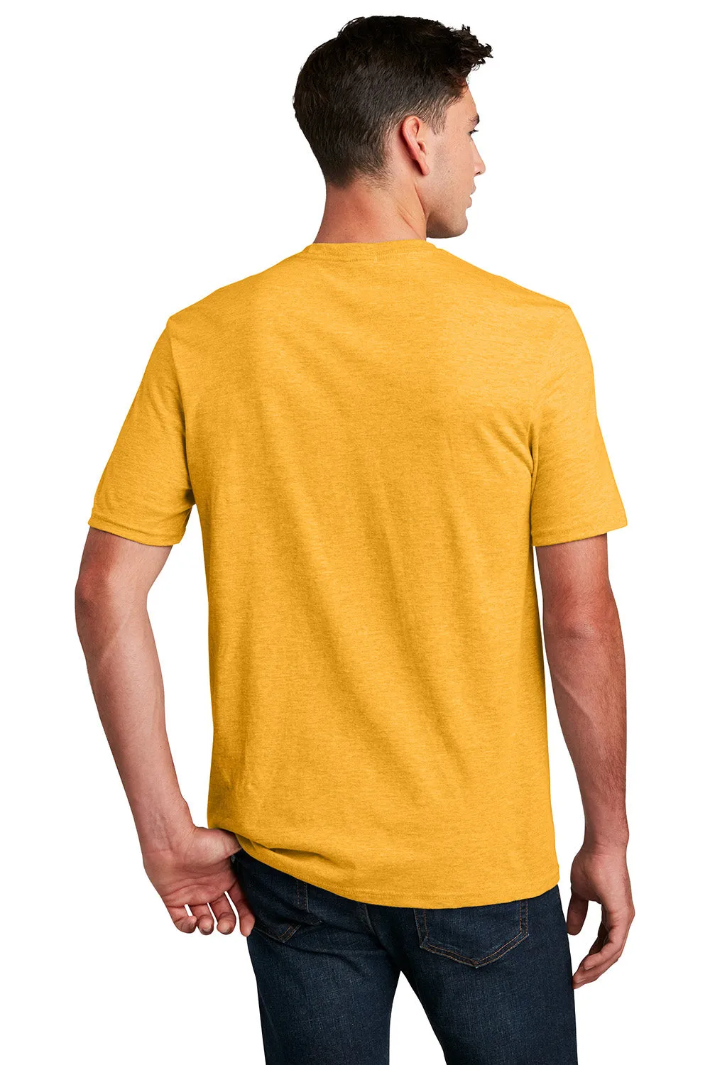 District Mens Perfect Blend Short Sleeve Crewneck T-Shirt - Heather Gold  Buy new Clothing District