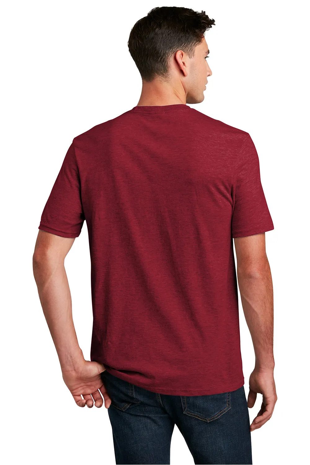District Mens Perfect Blend Short Sleeve Crewneck T-Shirt - Red Fleck  Buy new Clothing District