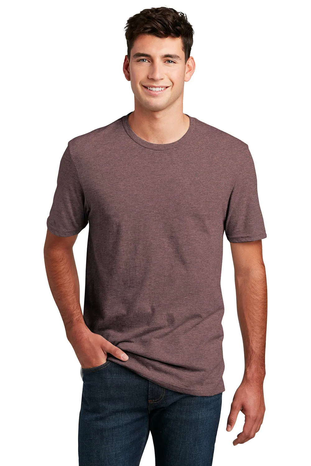 District Mens Perfect Blend Short Sleeve Crewneck T-Shirt - Rose Fleck  Buy new Clothing District
