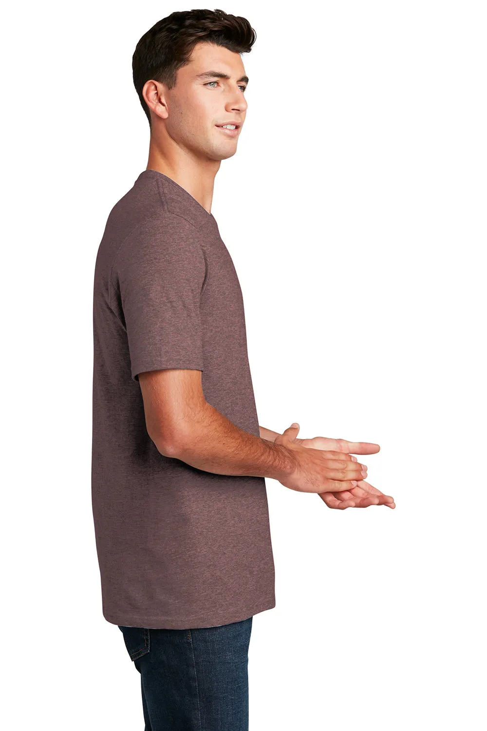 District Mens Perfect Blend Short Sleeve Crewneck T-Shirt - Rose Fleck  Buy new Clothing District