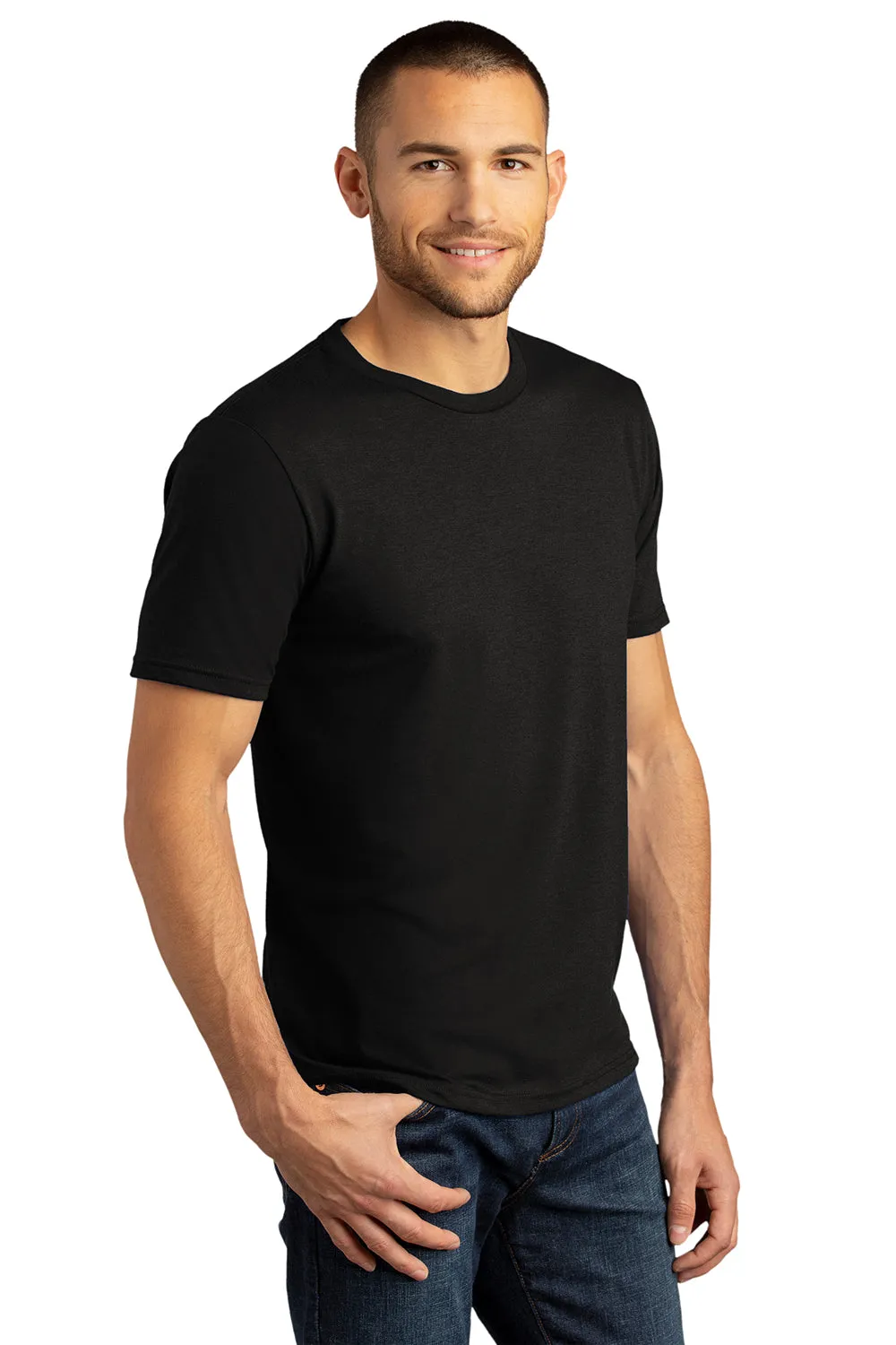 District Mens Perfect DTG Short Sleeve Crewneck T-Shirt - Black  Buy new Clothing District