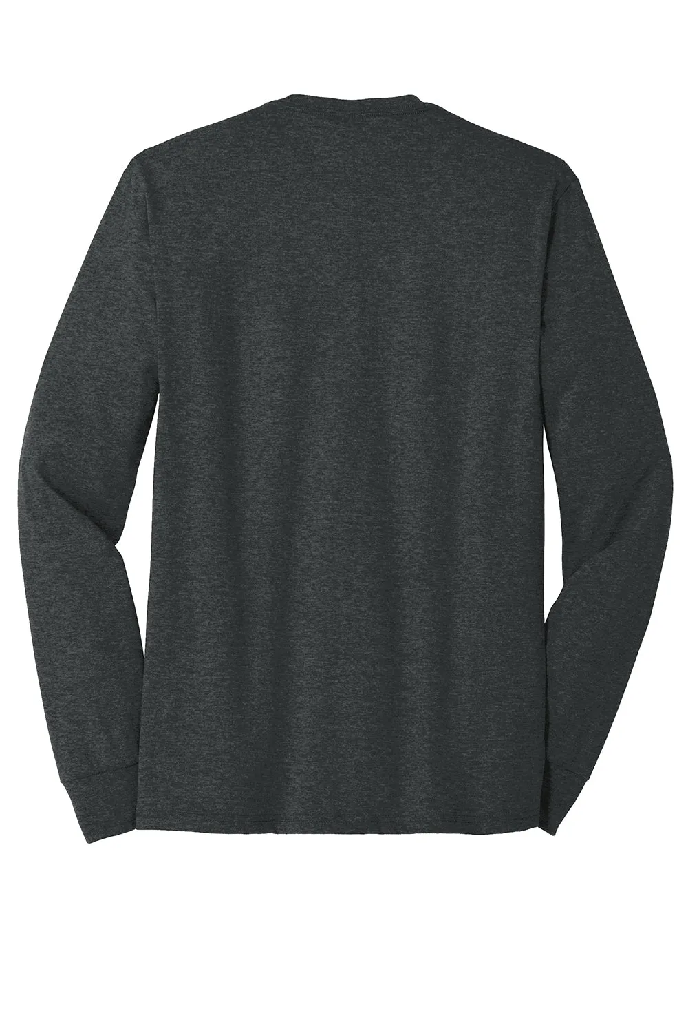 District Mens Perfect Tri Long Sleeve Crewneck T-Shirt - Black  Buy new Clothing District