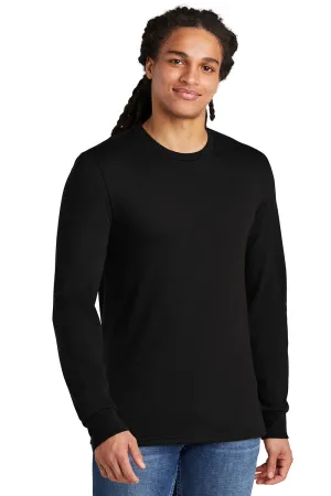 District Mens Perfect Tri Long Sleeve Crewneck T-Shirt - Black  Buy new Clothing District