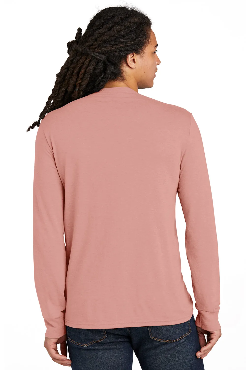 District Mens Perfect Tri Long Sleeve Crewneck T-Shirt - Blush Pink Frost  Buy new Clothing District