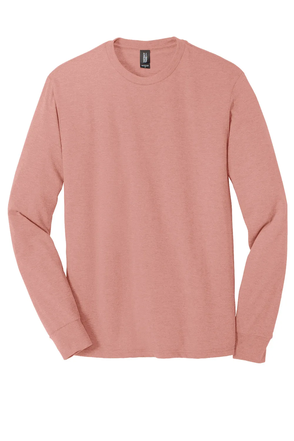 District Mens Perfect Tri Long Sleeve Crewneck T-Shirt - Blush Pink Frost  Buy new Clothing District