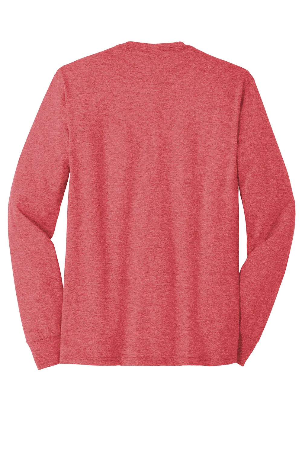 District Mens Perfect Tri Long Sleeve Crewneck T-Shirt - Red Frost  Buy new Clothing District