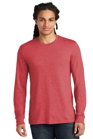 District Mens Perfect Tri Long Sleeve Crewneck T-Shirt - Red Frost  Buy new Clothing District