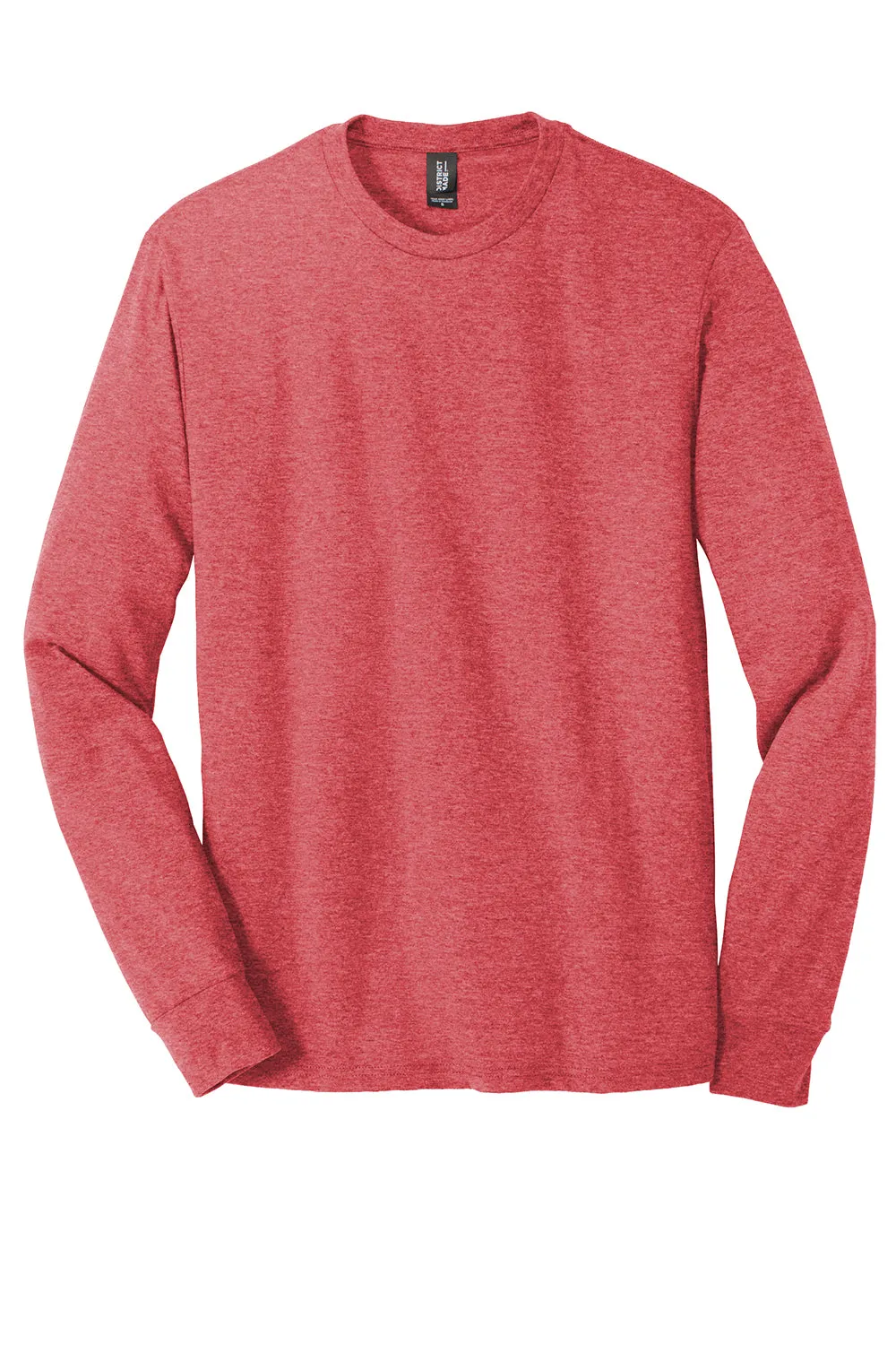 District Mens Perfect Tri Long Sleeve Crewneck T-Shirt - Red Frost  Buy new Clothing District