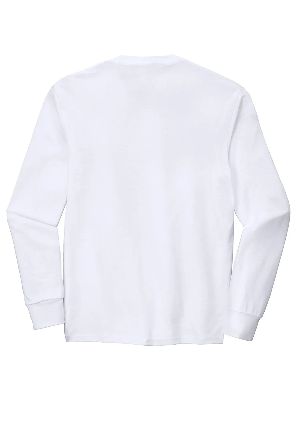 District Mens Perfect Tri Long Sleeve Crewneck T-Shirt - White  Buy new Clothing District