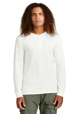 District Mens Perfect Tri Long Sleeve Henley T-Shirt - Natural  Buy new Clothing District