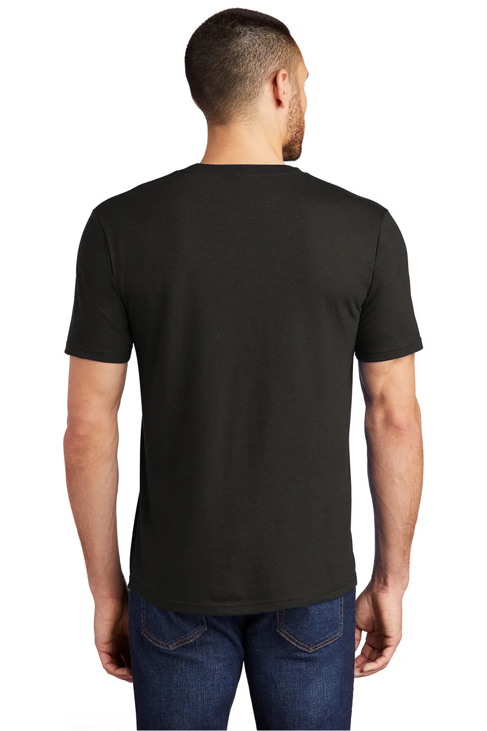 District Mens Perfect Tri Short Sleeve Crewneck T-Shirt - Black  Buy new Clothing District
