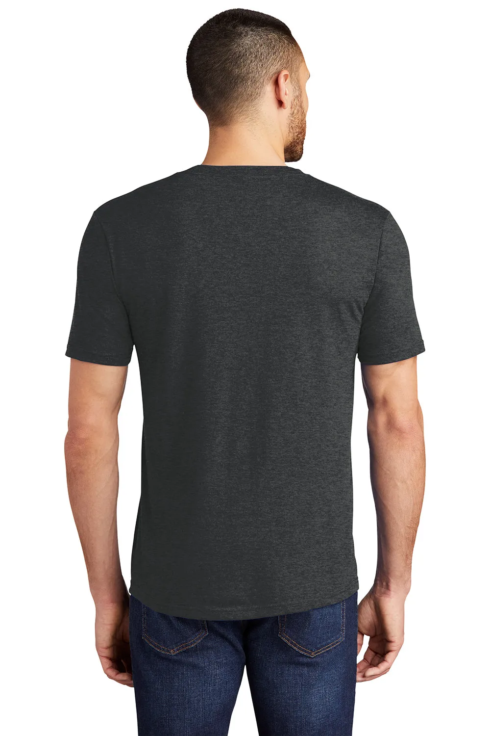 District Mens Perfect Tri Short Sleeve Crewneck T-Shirt - Black Frost  Buy new Clothing District