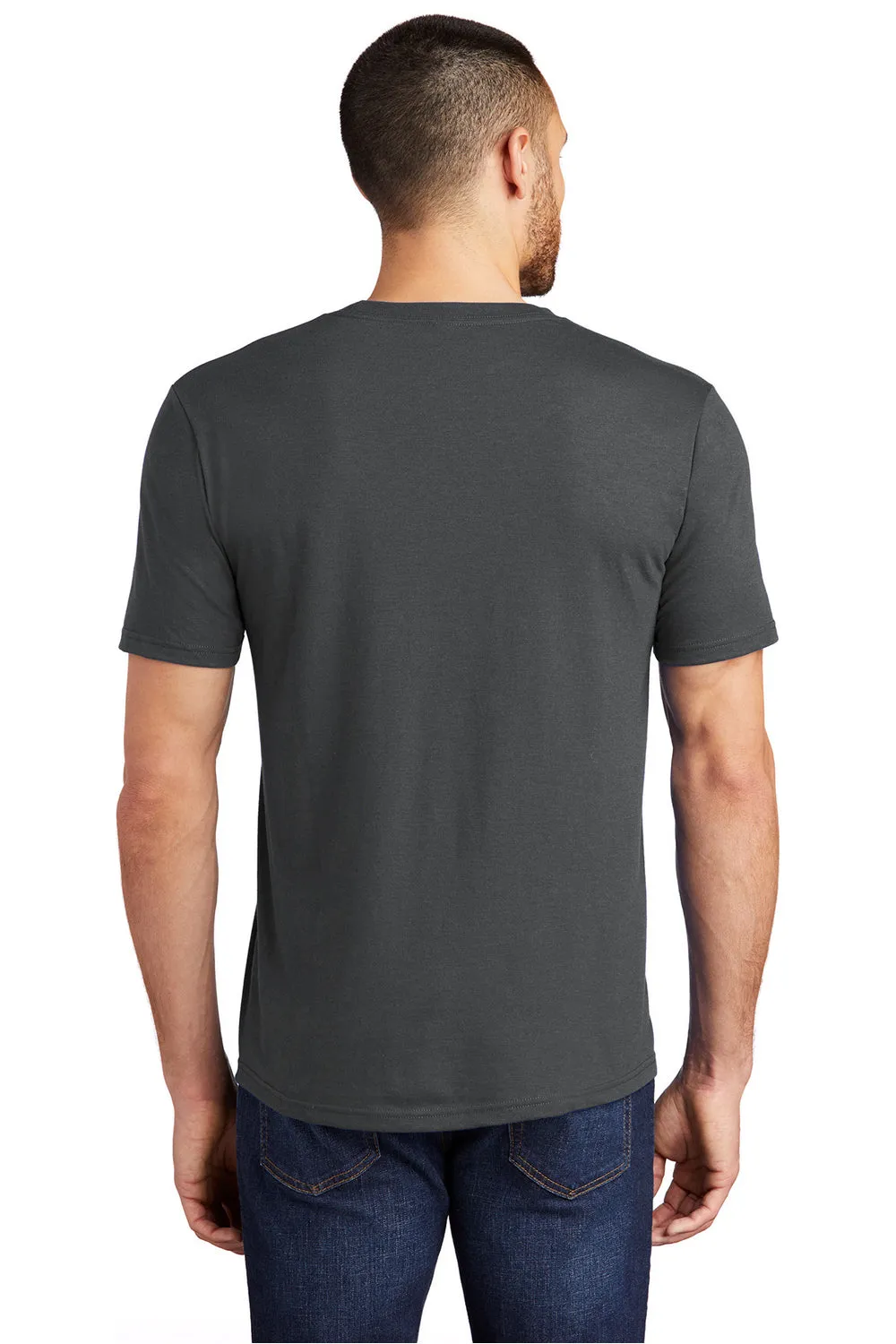 District Mens Perfect Tri Short Sleeve Crewneck T-Shirt - Charcoal Grey  Buy new Clothing District