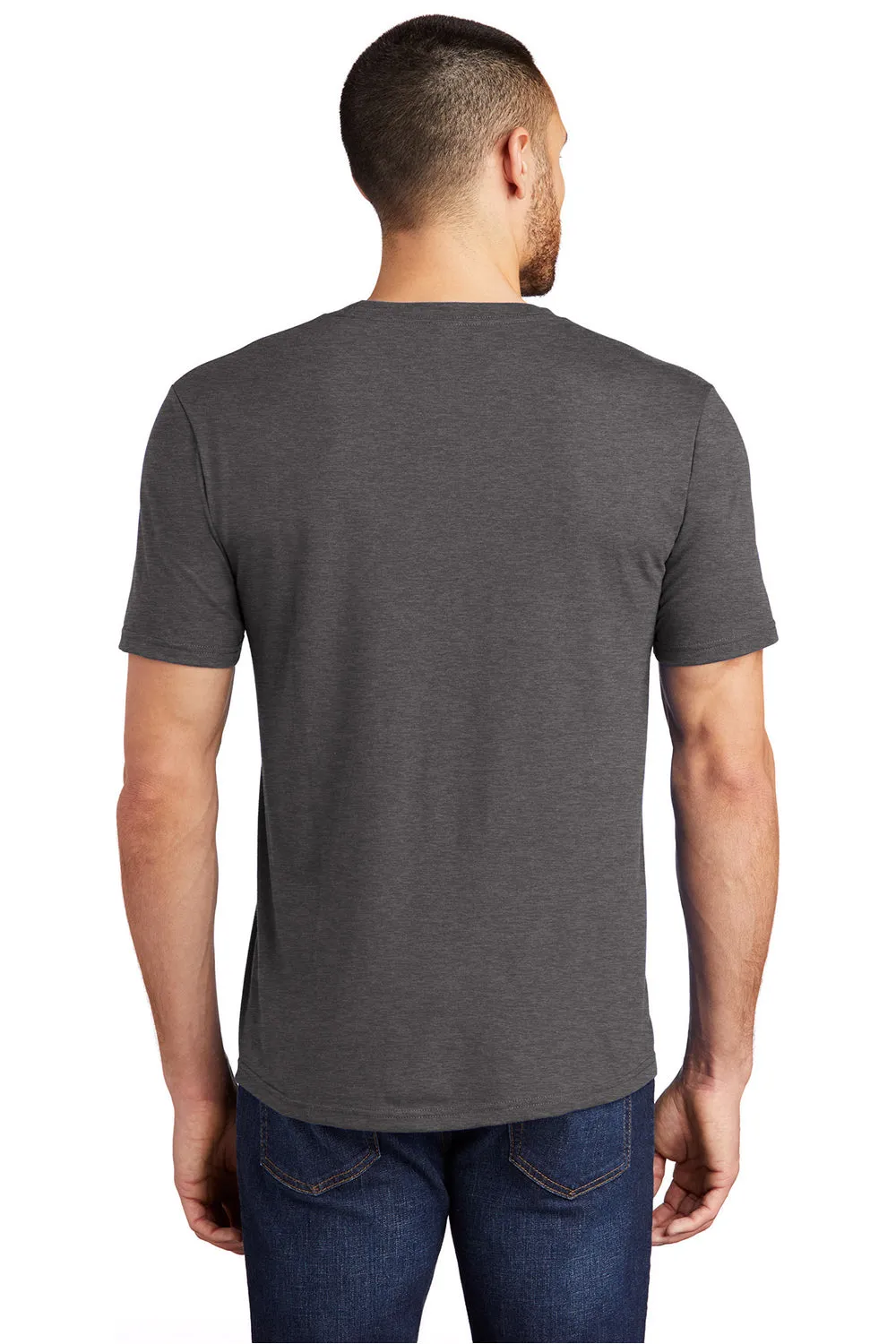 District Mens Perfect Tri Short Sleeve Crewneck T-Shirt - Heather Charcoal Grey  Buy new Clothing District