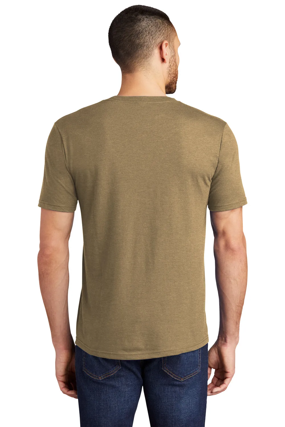 District Mens Perfect Tri Short Sleeve Crewneck T-Shirt - Heather Coyote Brown  Buy new Clothing District