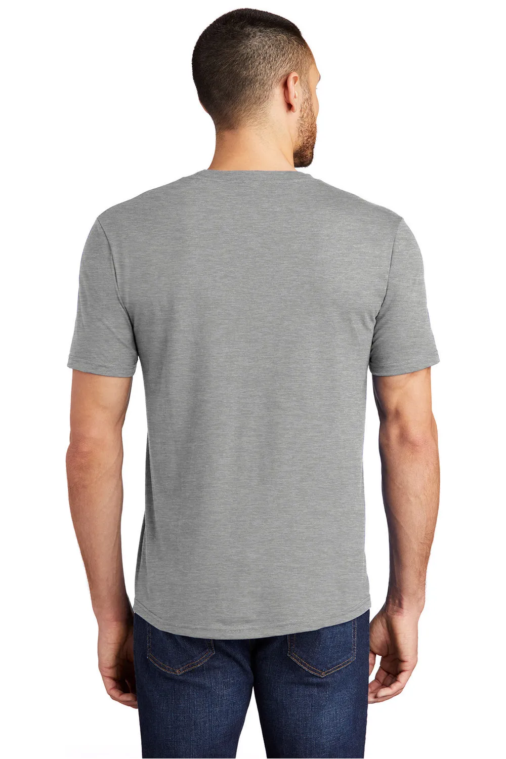 District Mens Perfect Tri Short Sleeve Crewneck T-Shirt - Heather Grey  Buy new Clothing District
