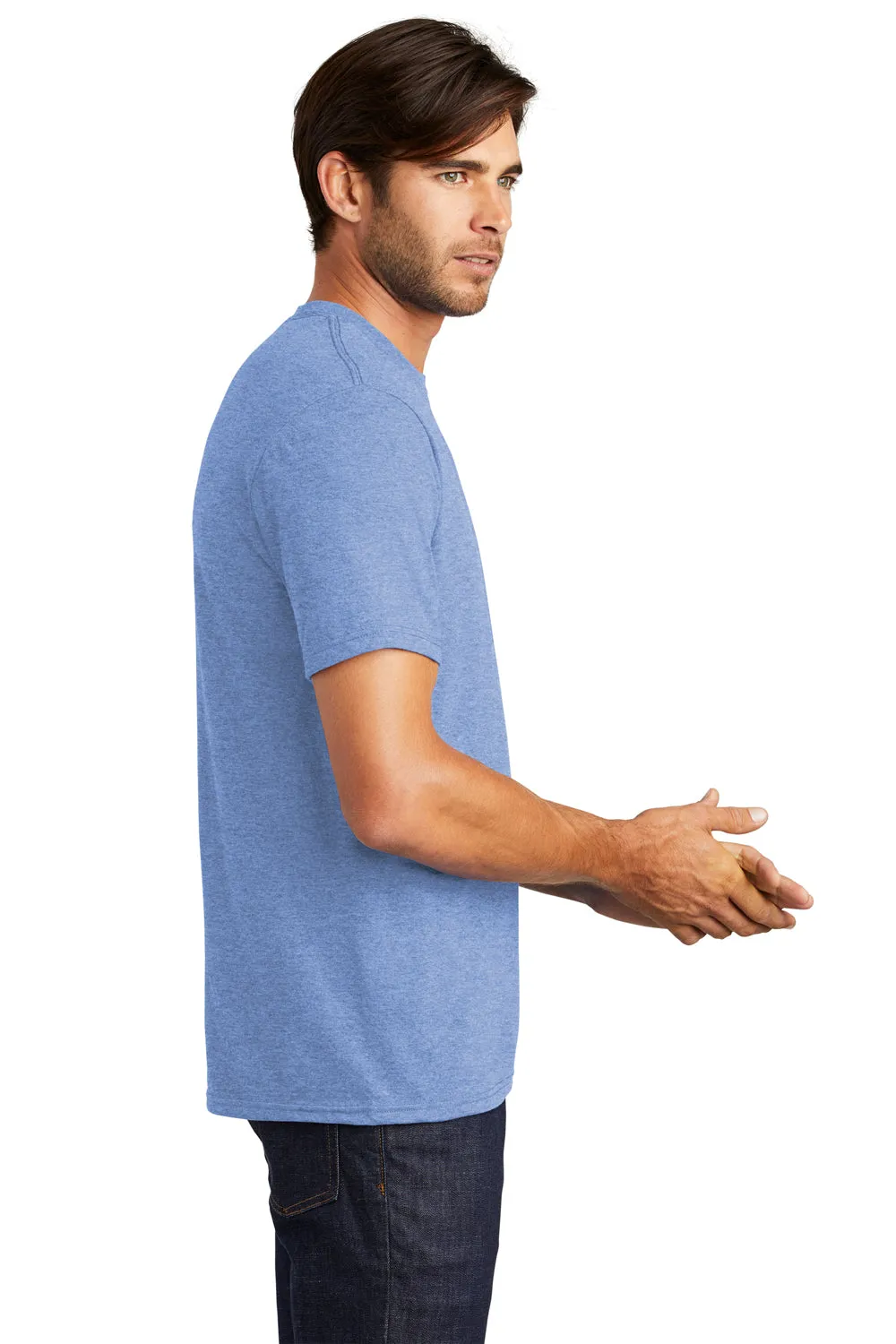 District Mens Perfect Tri Short Sleeve Crewneck T-Shirt - Maritime Blue Frost  Buy new Clothing District